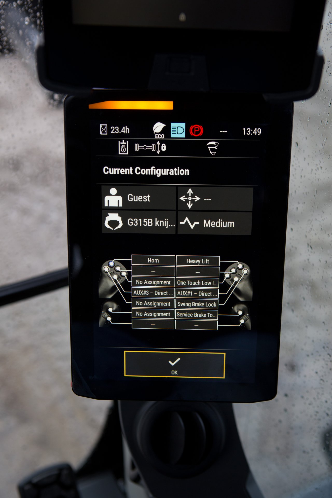 Cat Next Generation Wheeled Excavator LCD Display